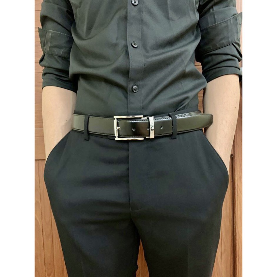 Thắt Lưng Da Nam MonBlanc Cao Cấp khoá kim fullbox-BH 01 năm