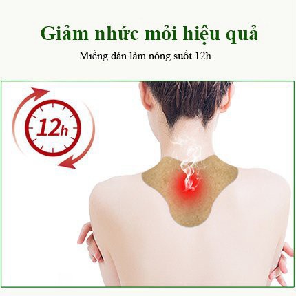 Hộp 12 Miếng Dán Ngải Cứu Vai Gáy Giảm Đau Cổ Vai Gáy, Thải Độc