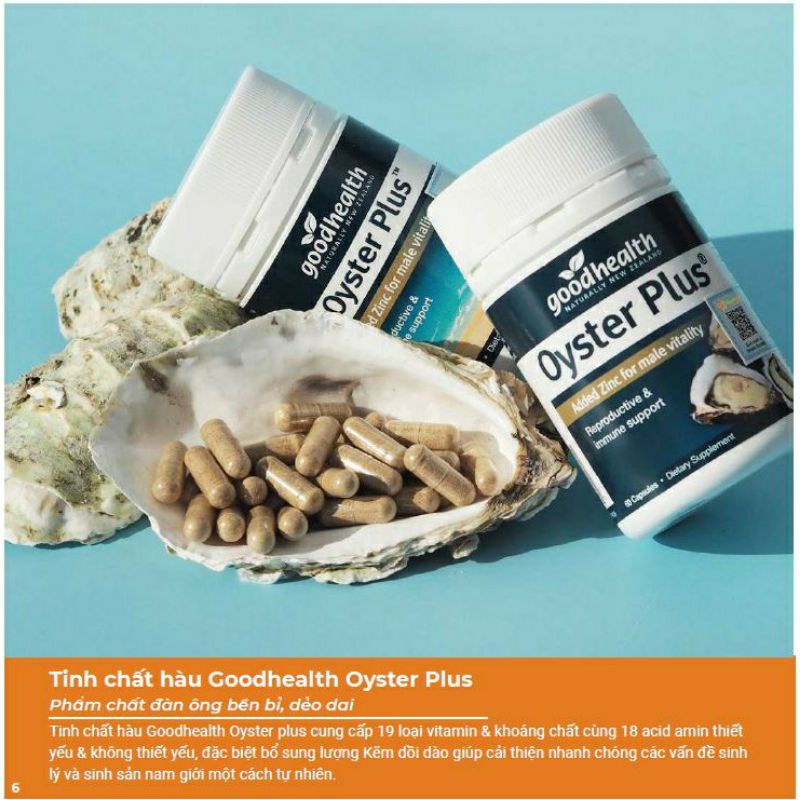 Tinh chất hàu New Zealand Good Health Oyster Plus tăng cường sinh lý nam giới Healthycare BeautiMax