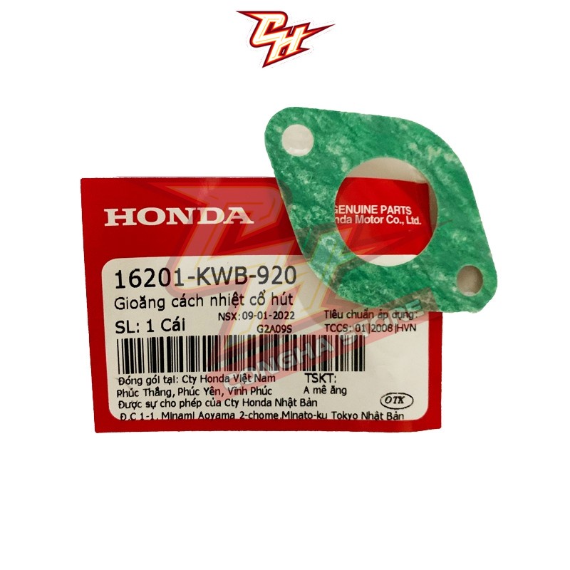 (16201KWB920)Gioăng cách nhiệt cổ hút HONDA Wave 110 đời đầu (1619)