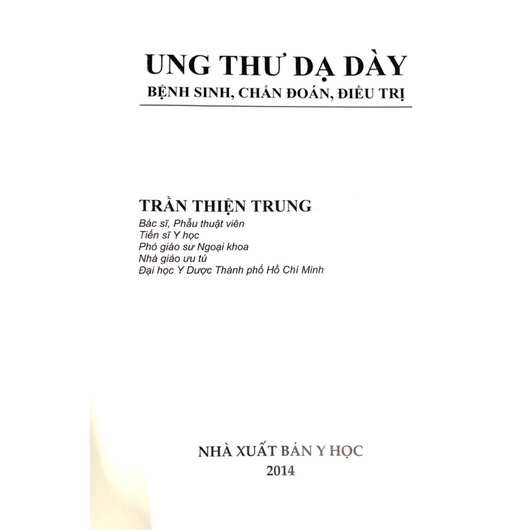 Sách - Ung the dạ dày ( Bệnh sinh chuẩn đoán và điều trị )