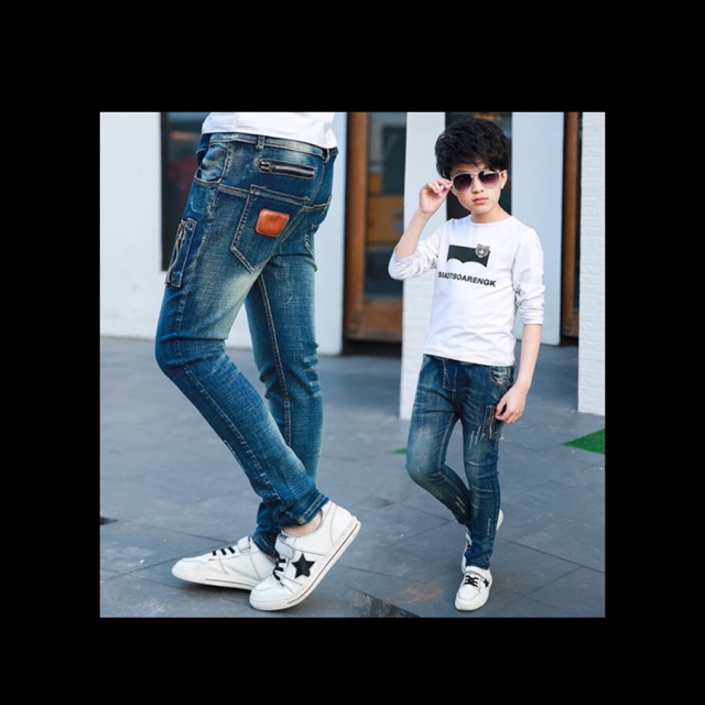Quần jean bé trai size đại