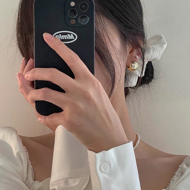 Bông tai xi mạ tròn sao xinh xắn