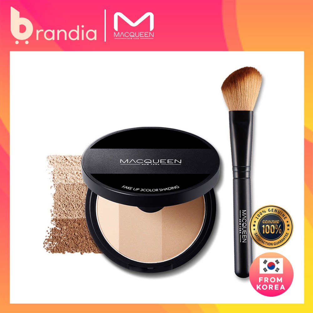 (Hàng Mới Về) Bảng Phấn Tạo Khối 3 Màu Kèm Cọ 15g