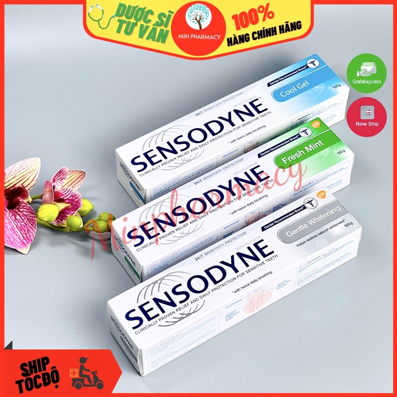 Kem Đánh Răng SENSODYNE Giảm ê buốt 24/7 Mát lạnh/ Bạc hà the mát/ Làm sáng răng 100g - Minpharmac