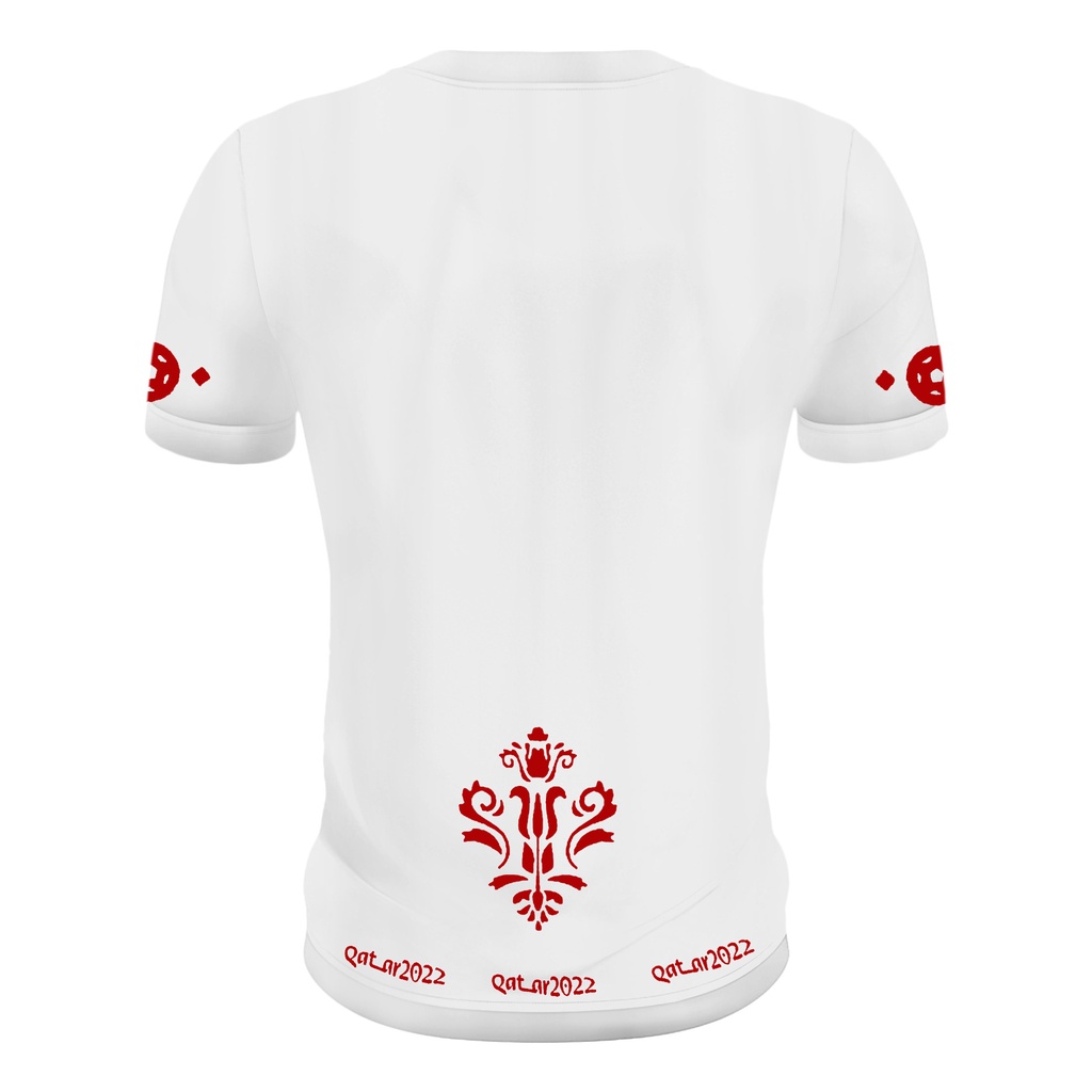 Áo Thun Tay Ngắn In Hình Đội Bóng Katar Mascot La 'Eeb Phong Cách Mới 2022