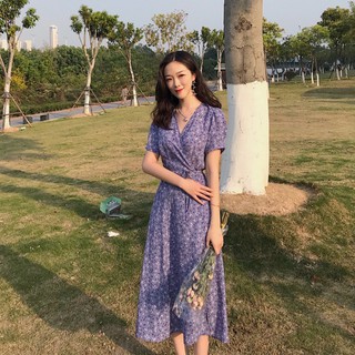 Đầm Hoa Nhí Tím Mộng Mơ Nàng Thơ