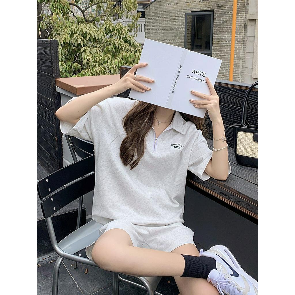 Set Áo POLO Thêu Họa Tiết 51800 Và Quần Short Thời Trang Trẻ Trung