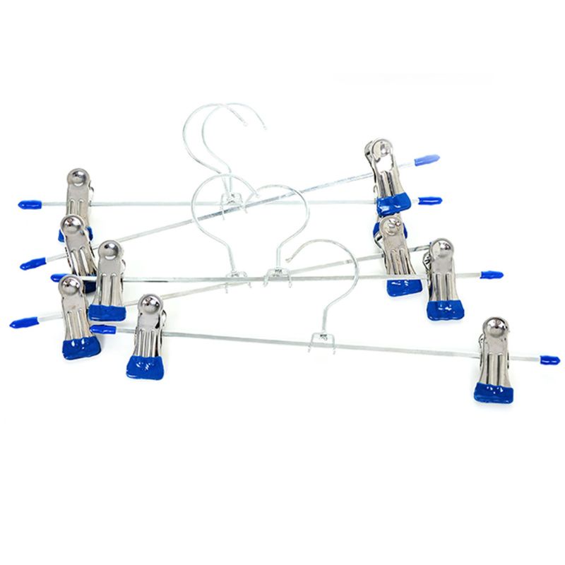 Set 10 Móc Treo Quần Áo Bằng Thép Không Gỉ Chất Lượng Cao