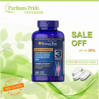 Viên uống giảm viêm khớp, tăng cường dịch khớp, giúp khớp vận động linh hoạt Double Strength Glucosamine 240v