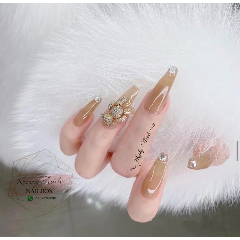 Bộ Nailbox charm gấu 0301