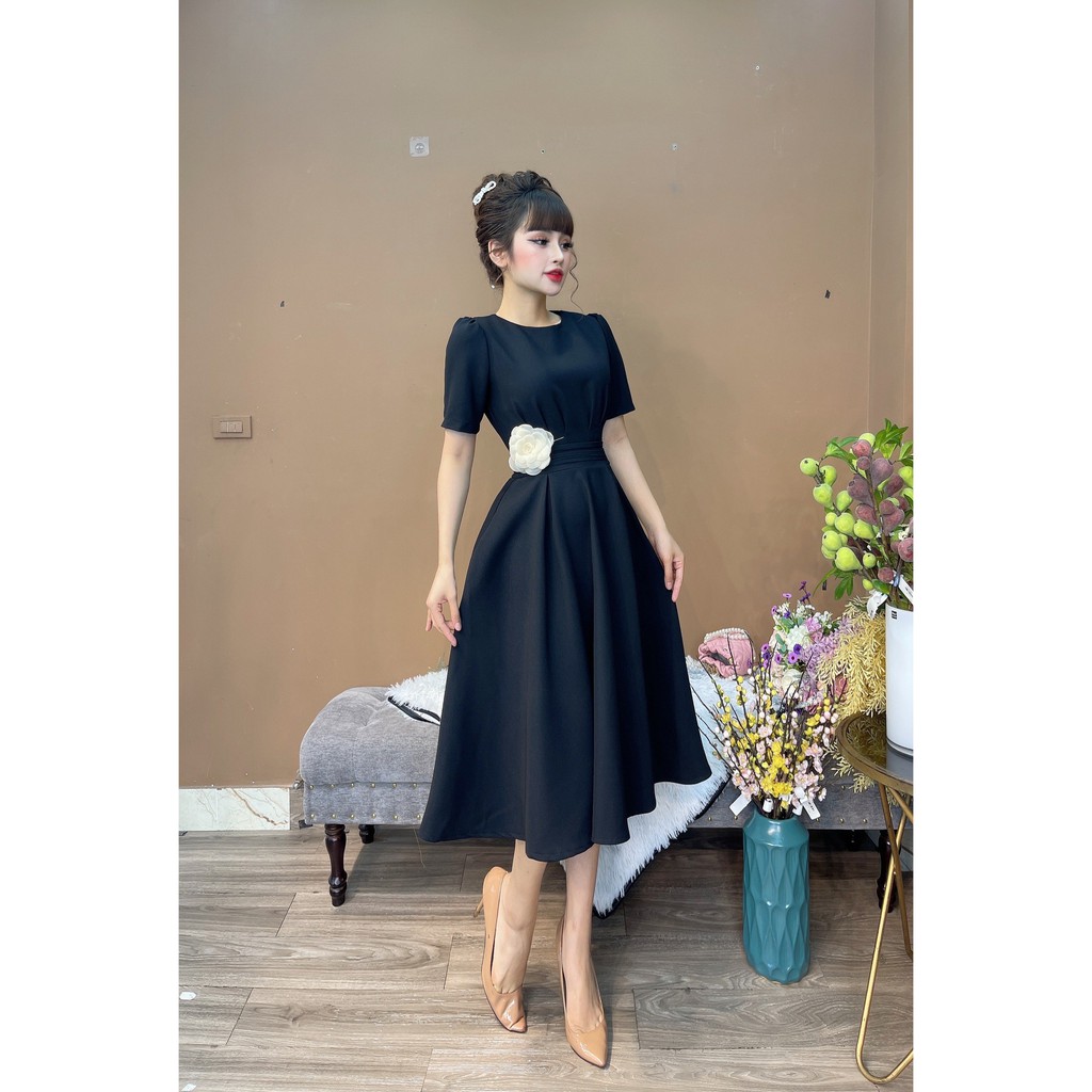 Monoco- 	Váy xòe cổ tròn chiết ly ngực -8612 | BigBuy360 - bigbuy360.vn