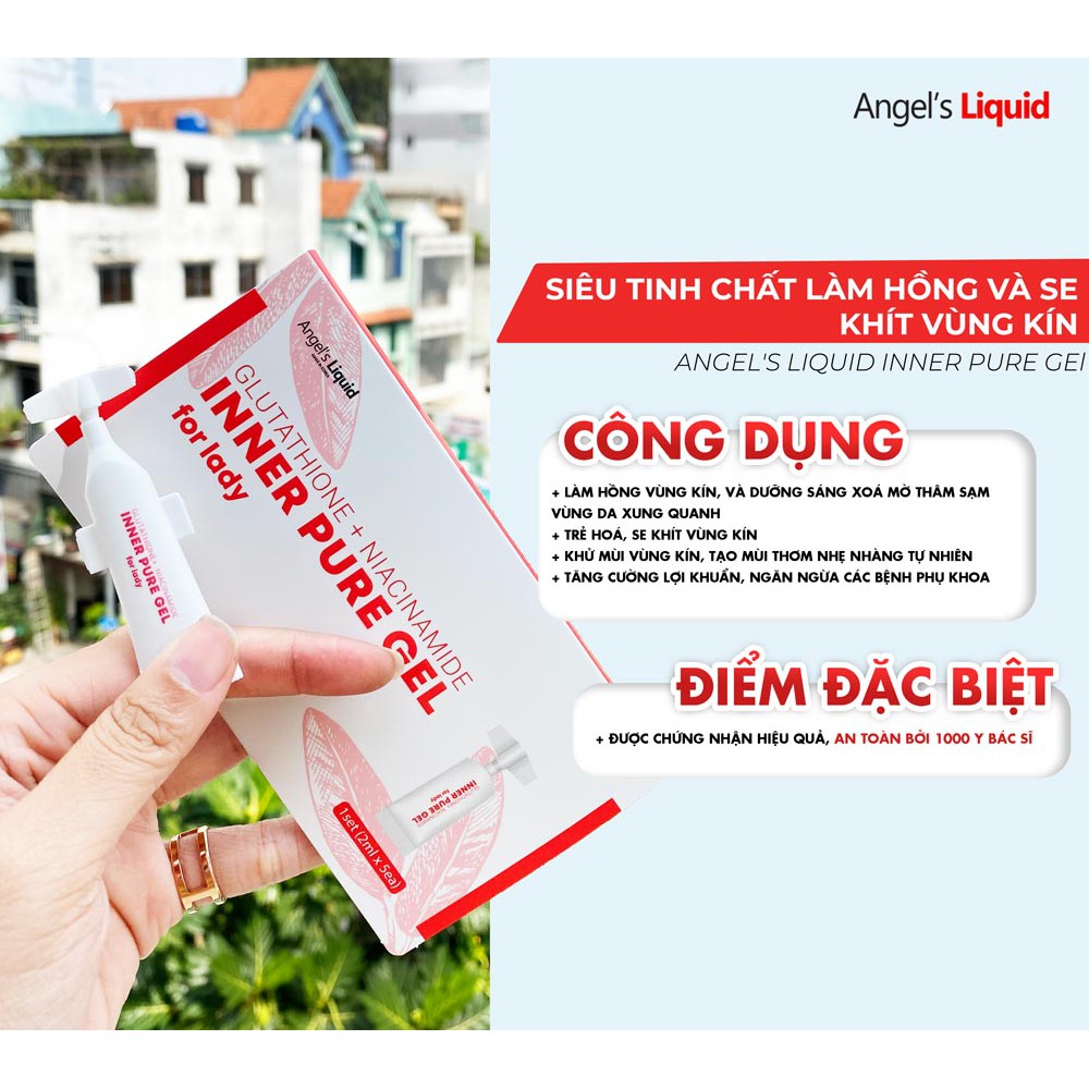 Tinh Chất Làm Hồng Và Se Khít Vùng Kín Angel's Liquid Glutathione + Niacinamide Inner Pure Gel