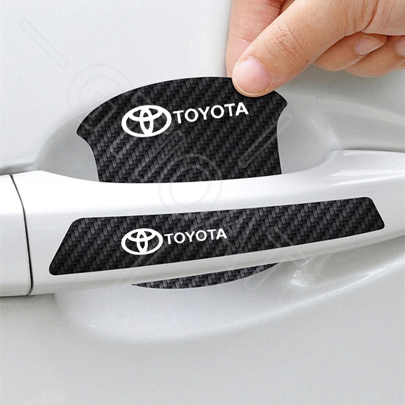GTIOATO Bộ Bảo Vệ Tay Nắm Cửa ô Tô Sợi Carbon Bộ Bảo Vệ Bát Cửa Gương Hậu Xe HơI MiếNg DáN ChốNg XưỚC Phụ KiệN Ô Tô Cho Toyota Raize Corolla Cross Vios Veloz Innova Camry Hilux Yaris Fortuner Wigo Altis RAV4 Avanza Hiace