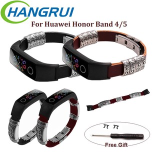 Ốp Lưng Da Có Dây Đeo Tay Cho Huawei Honor Band 4/5