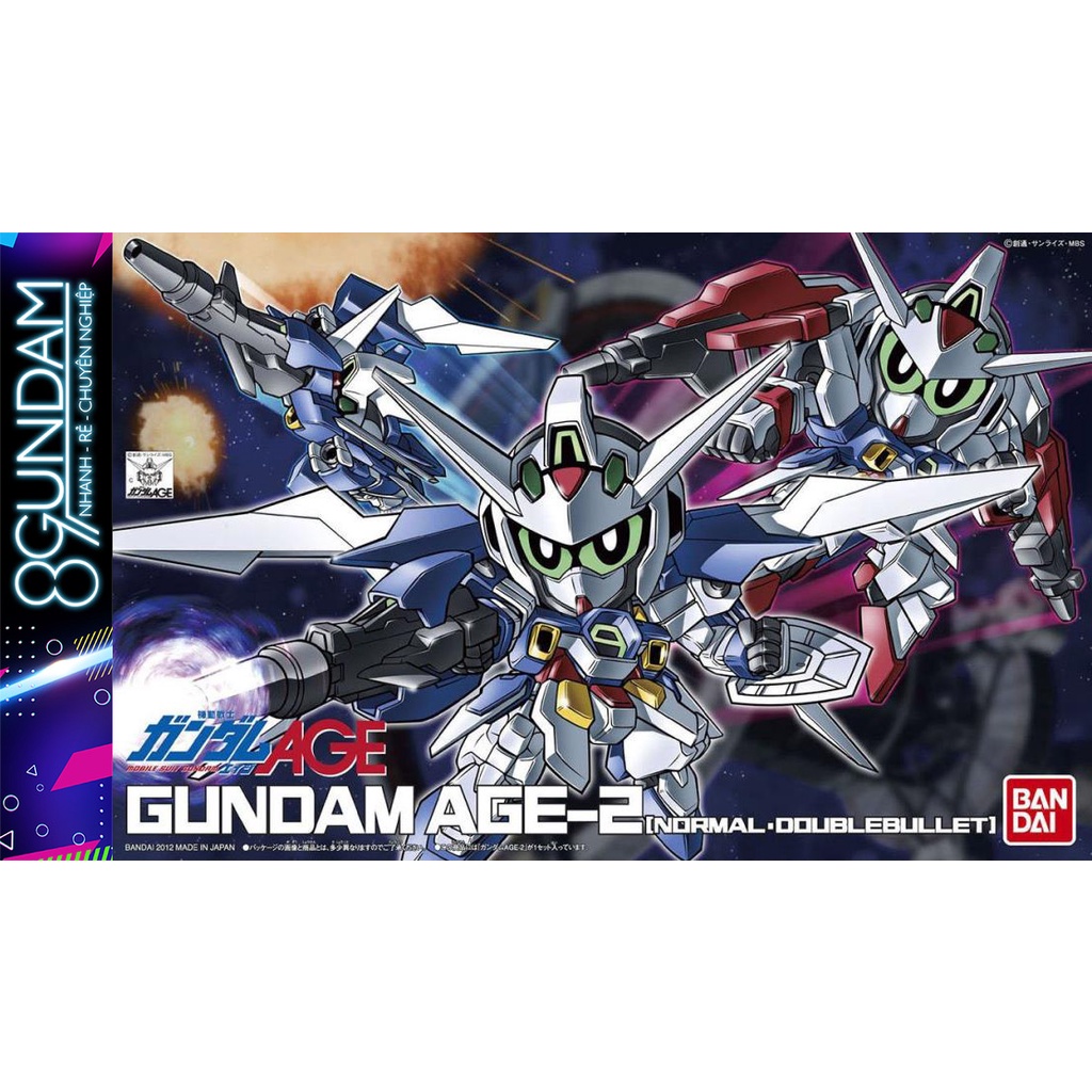 Mô Hình Lắp Ráp Gundam SD BB 371 Age-2 Normal - Double Bullet