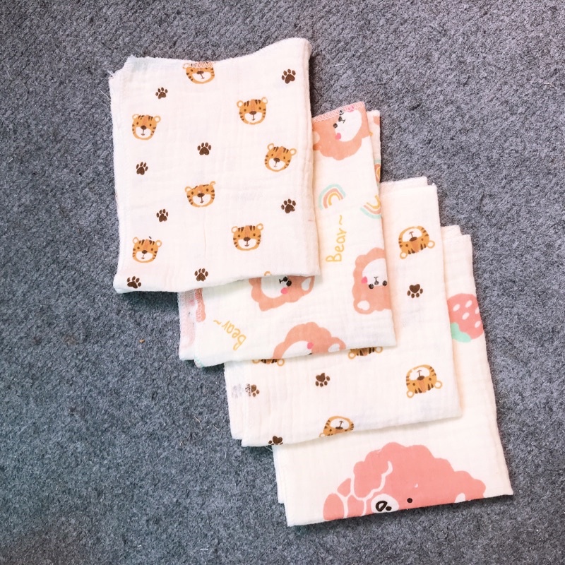 Khăn sữa xô muslin ogarnic cao cấp, mềm mịn, thấm hút tốt cho bé