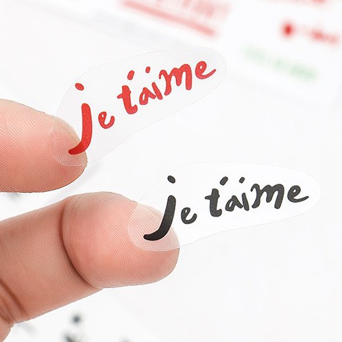 Bộ 6 Sticker chữ phong cách Châu Âu (ST04)