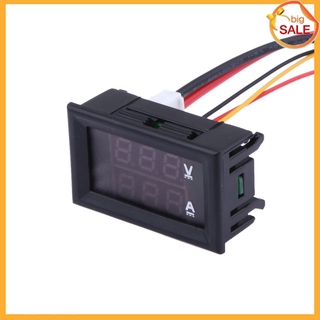 Đồng hồ vôn kế 100V 10A 2 màn hình hiển thị 3 số
