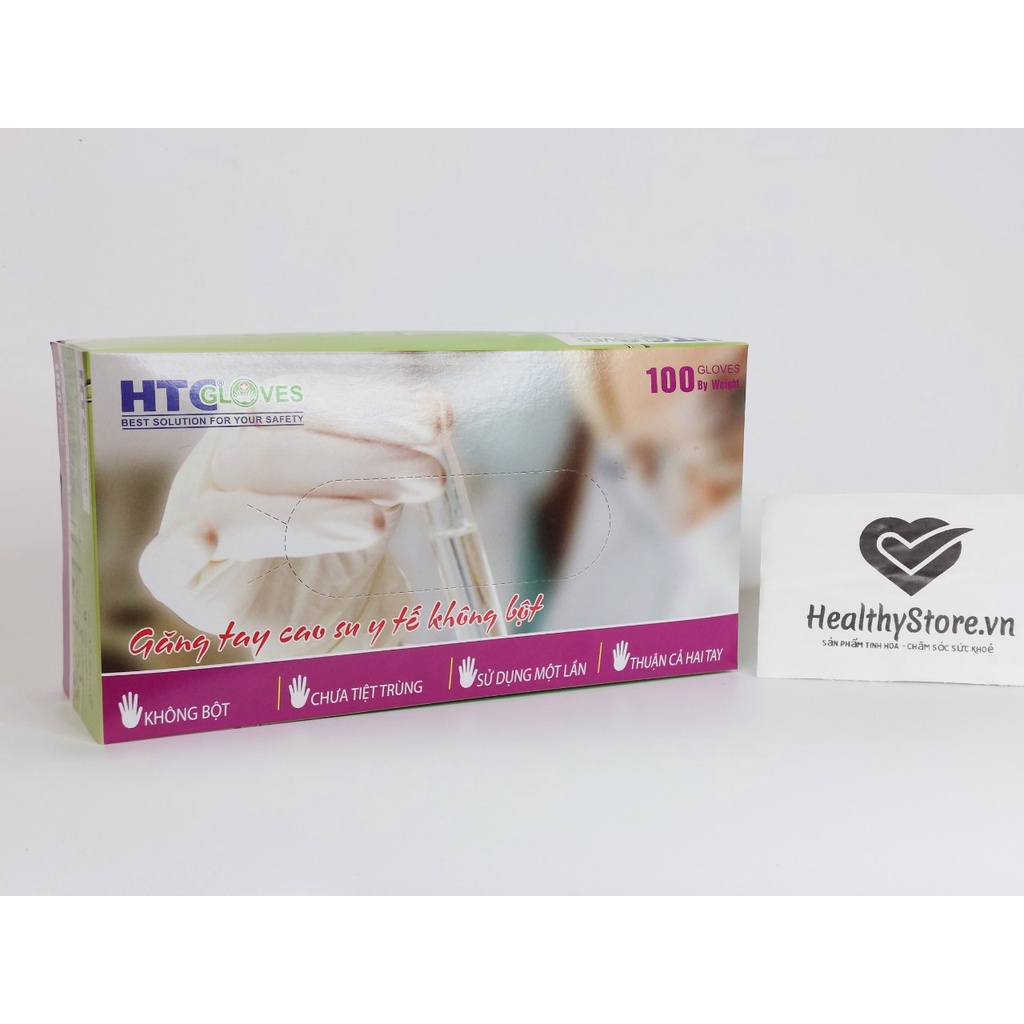 Găng tay không bột HTC nhập khẩu Malaysia (hộp 100pcs)