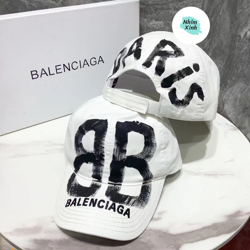 Mũ Lưỡi Trai Balenciaga Nam Nữ Cao Cấp, Chất Kaki Xịn, Phong Cách Cá Tính, 3 Màu Nâu/Đen/Trắng - Hàng Quảng Châu Loại 1