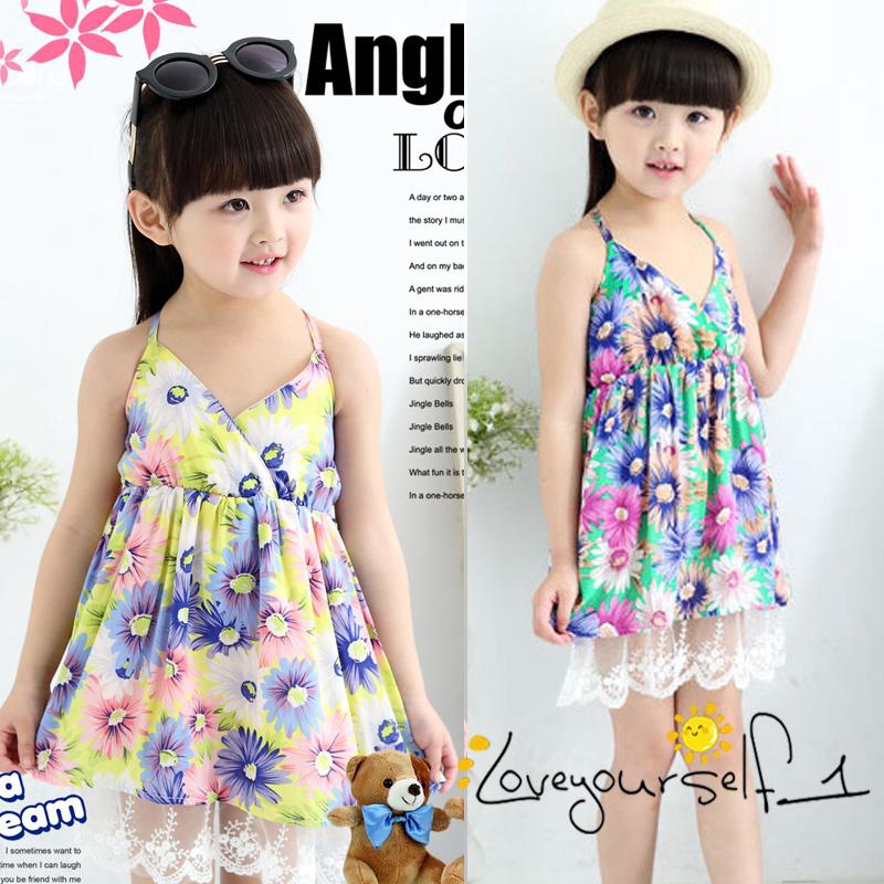 Váy phối ren thời trang cho bé gái