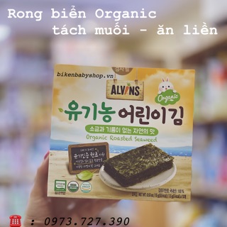 Rong biển hữu cơ tách muối Alvin date 2023 (hộp 10 gói)
