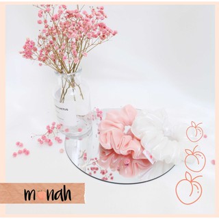Dây cột tóc, buộc tóc scrunchie chất lụa óng ánh sang trọng phong cách Pháp