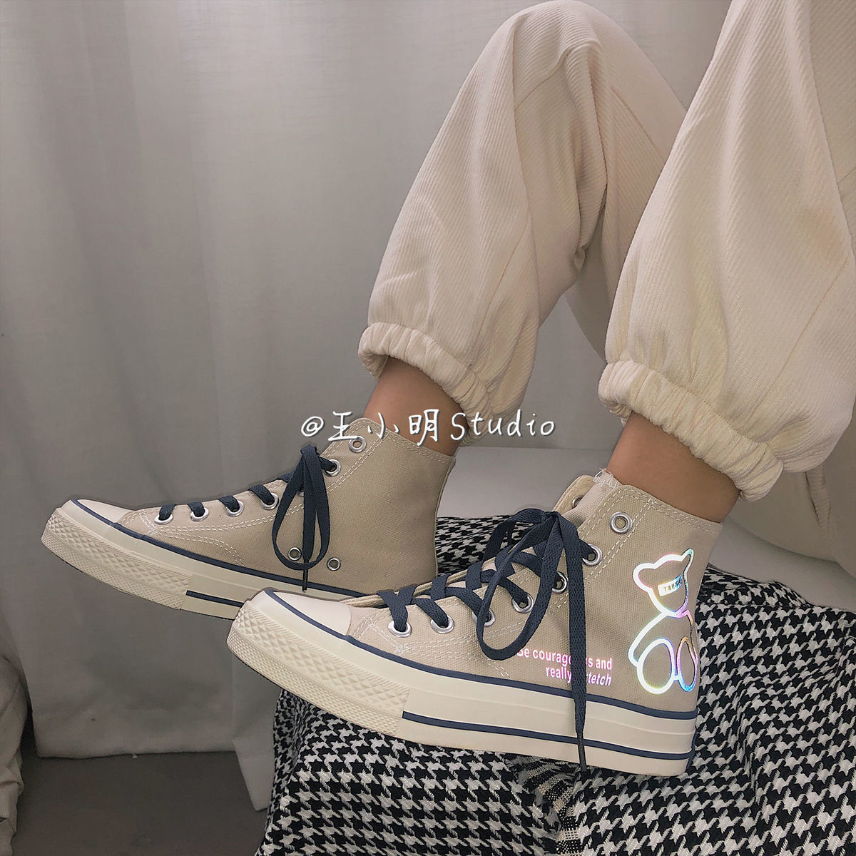 Giày Bata Canvas Cổ Cao Phong Cách Hàn Quốc Cho Nữ | BigBuy360 - bigbuy360.vn