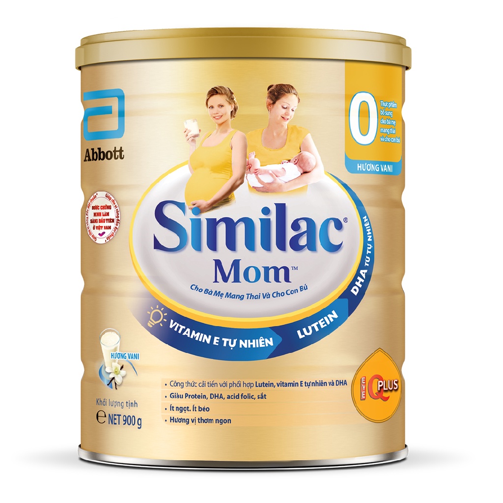 Sữa bột Abbott Similac Mom IQ Hương Vani Lon 400g_900g