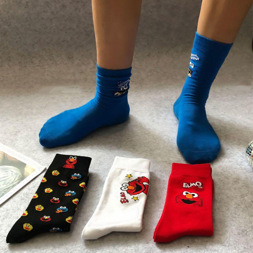 SOMEDAYZL Vớ Cotton Màu Trơn Thoáng Khí In Họa Tiết Hoạt Hình Đáng Yêu Thời Trang Mùa Đông