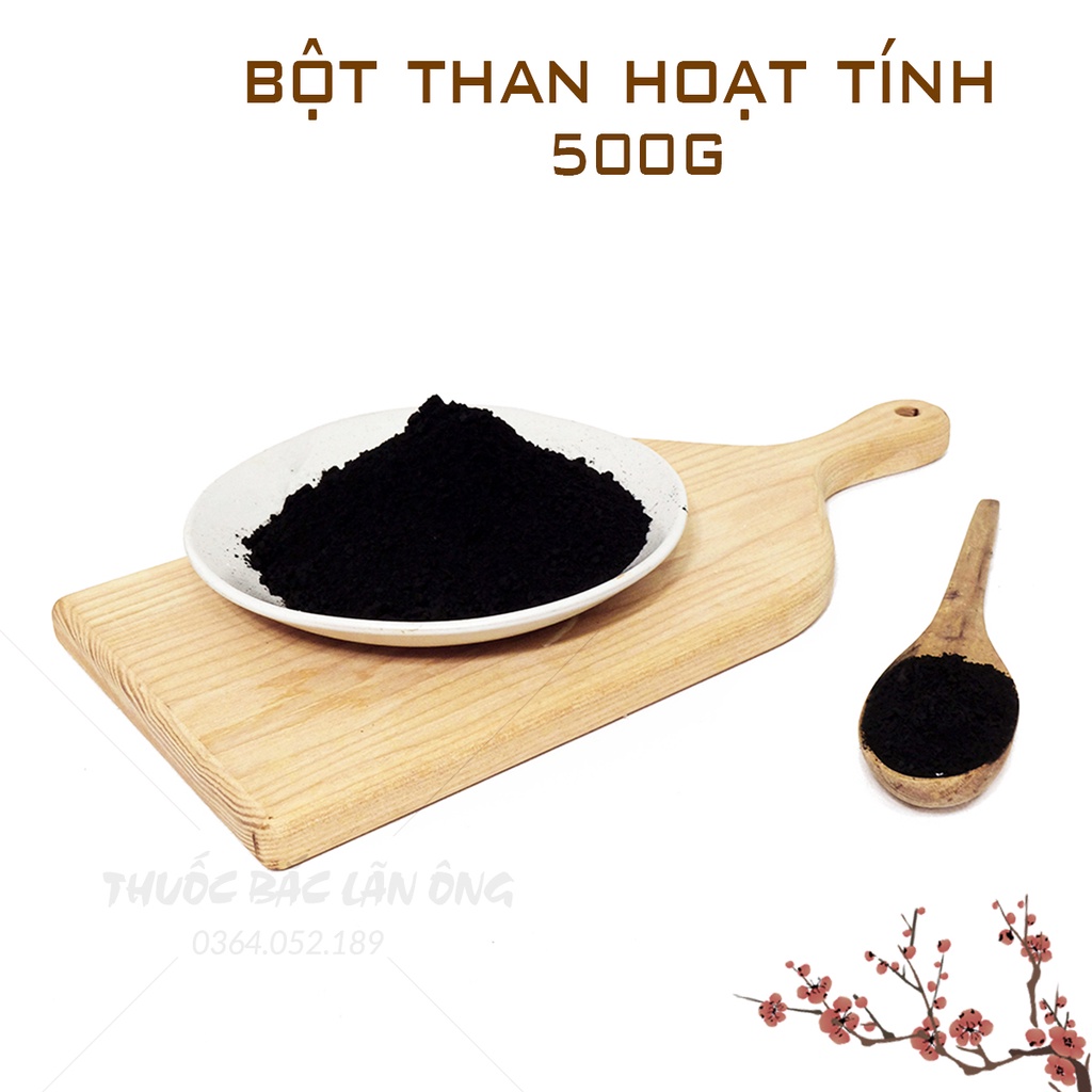 Bột than hoạt tính nguyên chất 500g (Bột tinh than tre)