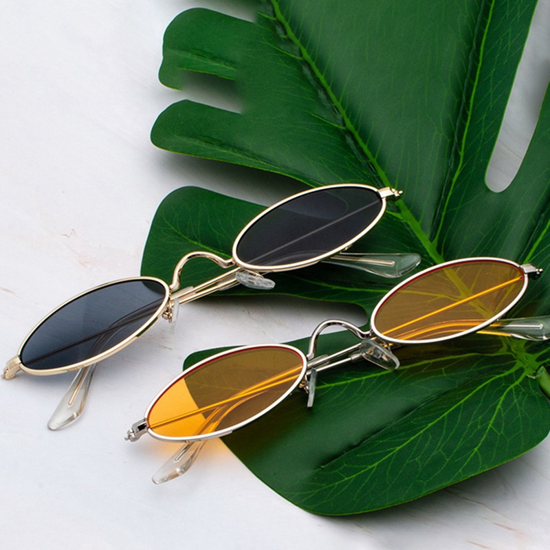 Kính mát gọng tròn bằng kim loại hình oval chất lượng theo phong cách vintage dành cho nam và nữ | BigBuy360 - bigbuy360.vn