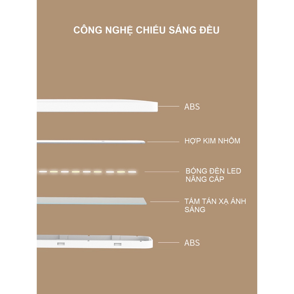 Đèn Bàn Học Đọc Sách, Làm Việc (Học Sinh, Sinh Viên, Văn Phòng) LED Chống Cận, Cảm Ứng Tích Điện Gập 2 Chỗ - VinBuy