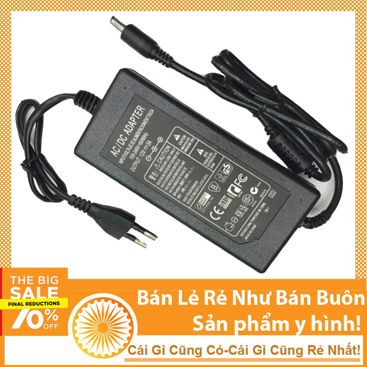 Nguồn 12v 5a adapter ( loại liền dây)