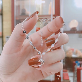 Lắc Tay - Chân Bạc Ý Hình Cá Heo