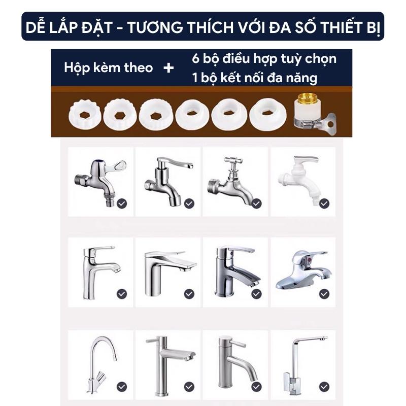 Đầu Lọc Nước Tại Vòi Thế Hệ Mới GOSO, Lọc Nước Tại Vòi Với 5 Lớp Khử Clo Dư Cải Thiện Màu Nước Lắp Ráp Đơn Giản Tiện Lợi