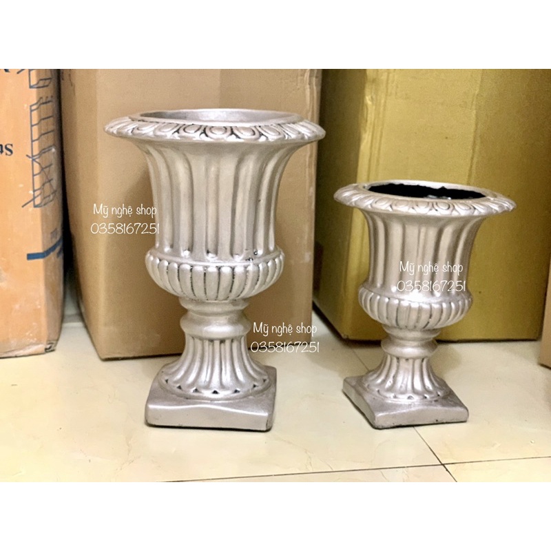 Bình hoa composite,Mỹ nghệ shop, decor, trang trí, quà tặng sinh nhật, tân gia, bình hoa giả, cao cấp mã cúp 27 bao vỡ