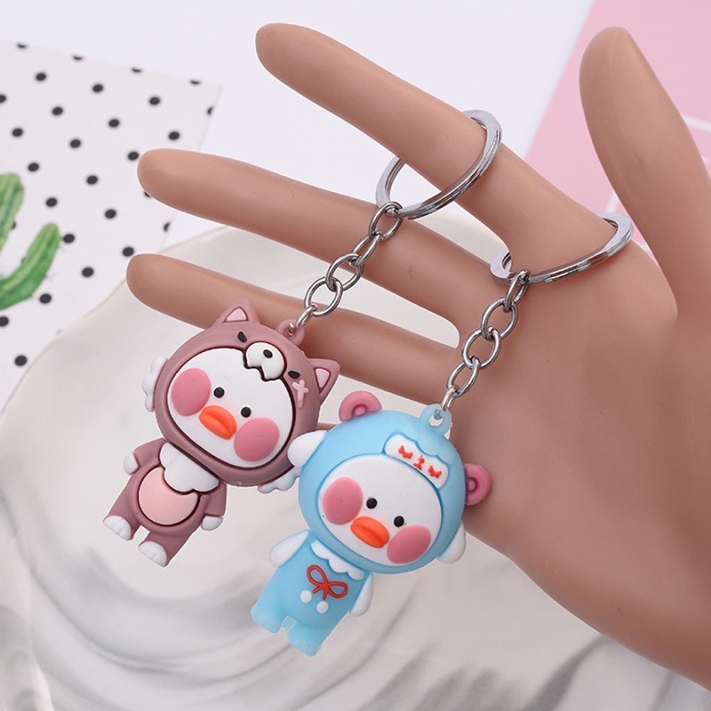 Móc Khoá Hình Vịt Cute Hot Trend Móc Treo Chìa Khoá Silicon Hoạt Hình - Phụ Kiện Balo Túi Xách