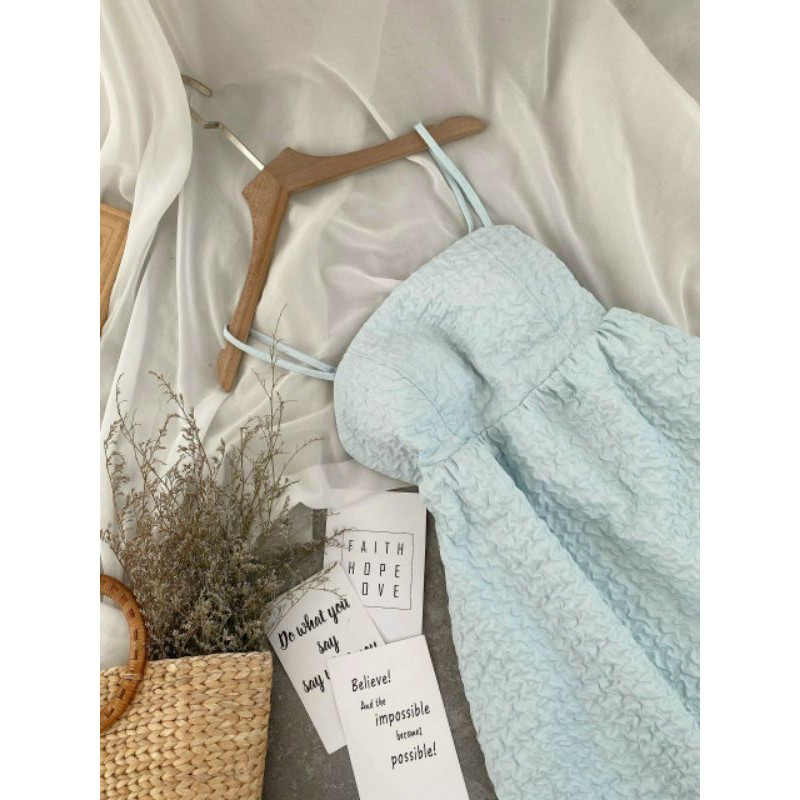 Đầm midi 2s baby doll xanh xốp | BigBuy360 - bigbuy360.vn