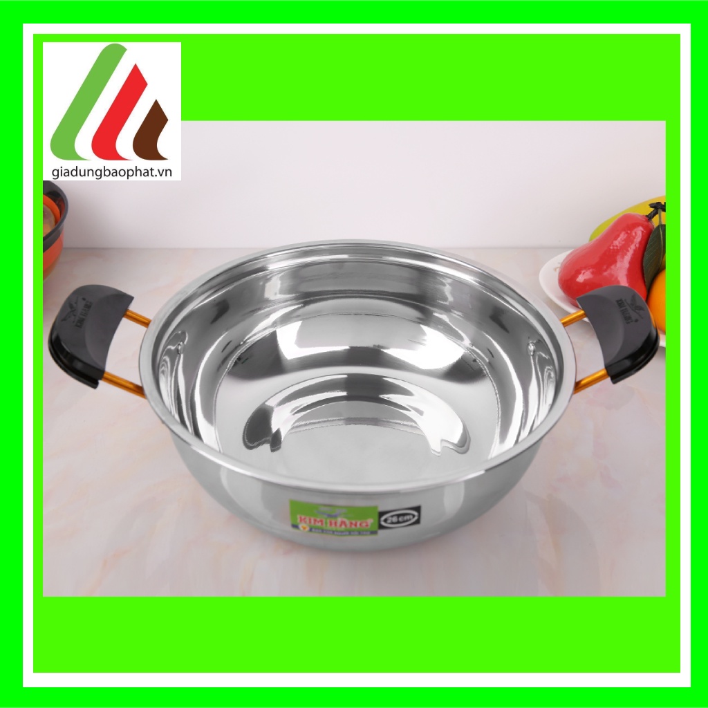 Nồi lẩu inox nắp kính Kim Hằng size 20 22 24 26  Chính hãng