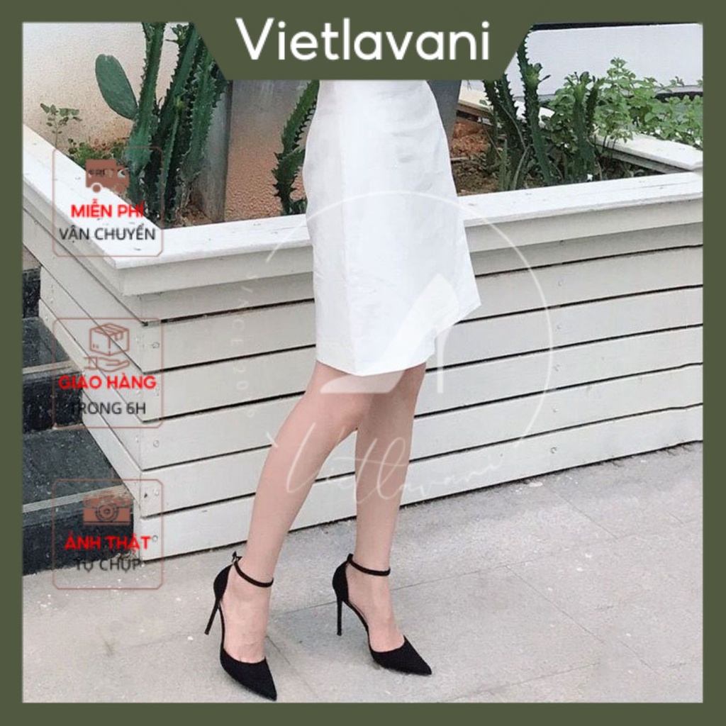 Giày cao gót basic chất liệu da lộn cao 7cm gót nhọn mã BBC50