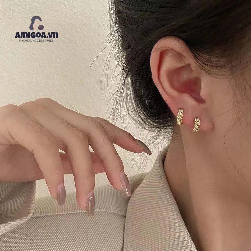 ✨✨ Khuyên tai dạng vòng xoắn đơn giản phong cách retro Hàn Quốc thời trang cho nữ