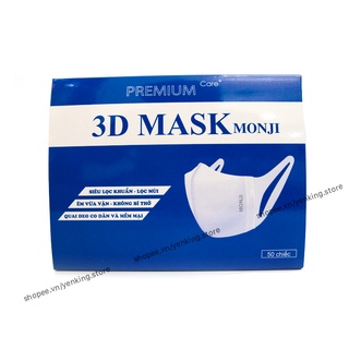 [Bạn mới nhập COSHBM -50% đơn 0Đ] Khẩu trang 3D Mask Monji công nghệ dập Nhật Bản hộp 50 cái