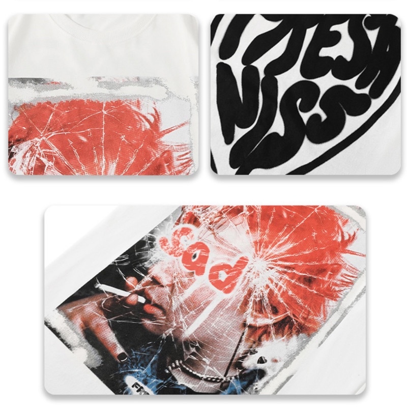 Áo Thun Áo Phông Dáng Rộng SAD 3 màu Đen, Trắng, Xám