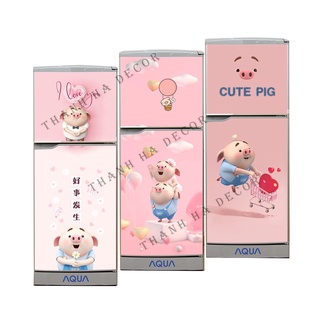 Decal dán Tủ Lạnh Pig 2022 chất liệu cao cấp