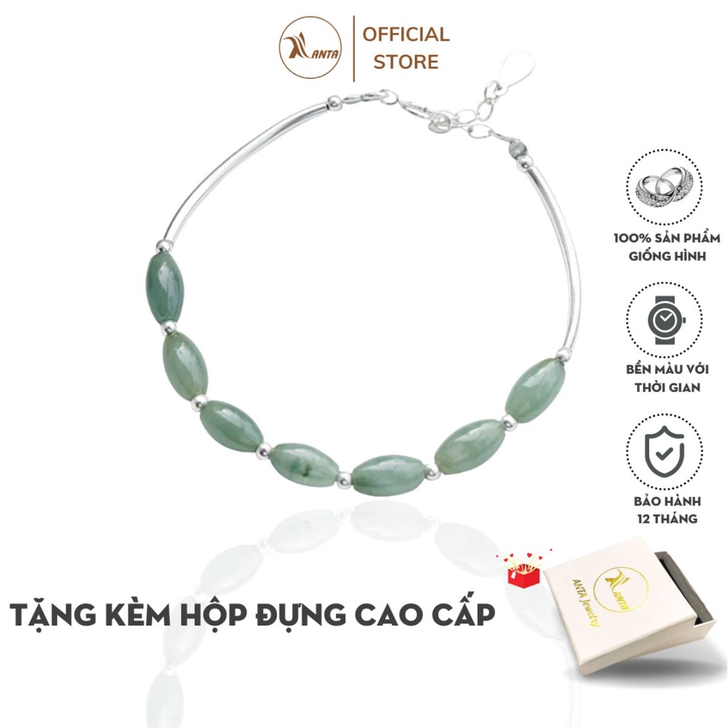 Vòng tay nữ chuỗi hạt bích ngọc sang trong thời trang ANTA Jewelry - ATJ8028