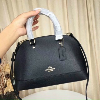Túi Coach hến da thật đen trơn