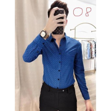 Sơ Mi Công Sở Nam Họa Tiết Nhỏ,kiểu dáng Hàn Quốc Cực Mát, Nhẹ Nhàng,Lịch Sự Sang Trọng | BigBuy360 - bigbuy360.vn