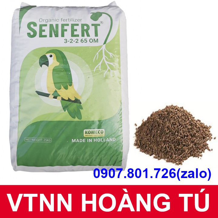 Gói 1kg - Phân bón hữu cơ SENFERT nhập khẩu Hà Lan - Dùng cho rau sạch vườn hữu cơ, Hoa và cây cảnh